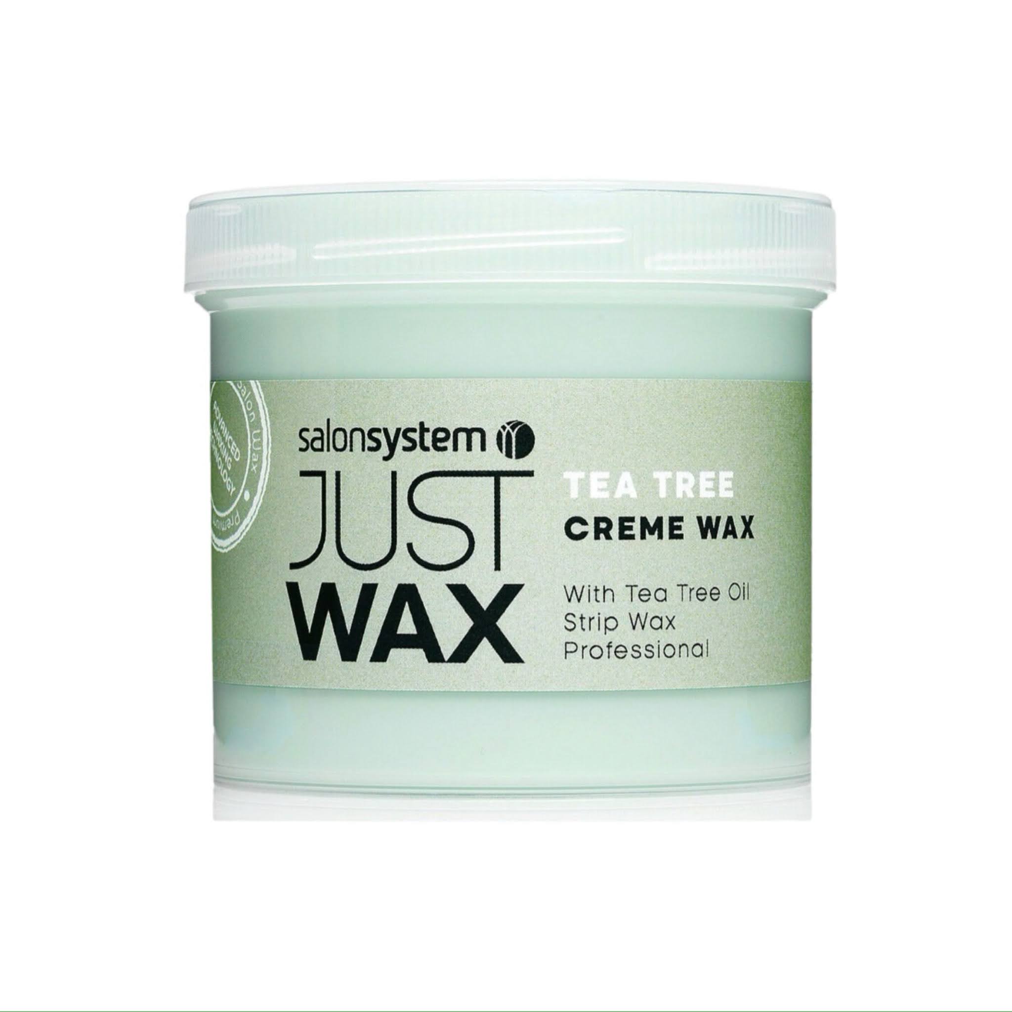 Salon System Just Wax tea tree cream depilation wax, soothing hair removal for clinics